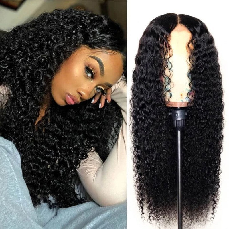 Heat Resistant Synthetic Fiber Long Curly Full Wig With Natural Look