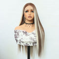 Front Lace Middle Part Synthetic Wig
