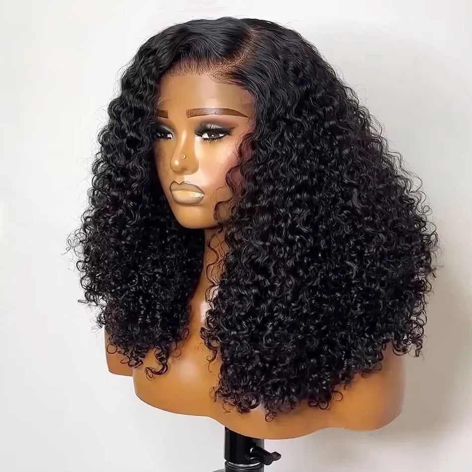 Double Drawn Human Hair Pixie Curly Wig
