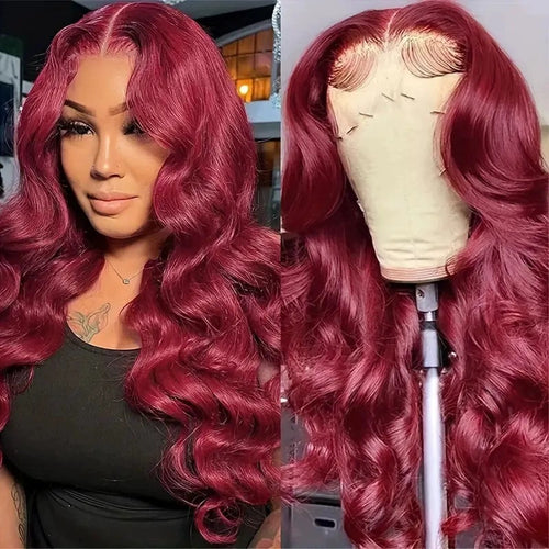 Blonde lady's parting wig